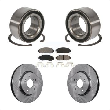 Front Wheel Bearing Disc Brake Rotor And Semi-Metallic Pad Kit For Honda Accord Crosstour KBB-102764