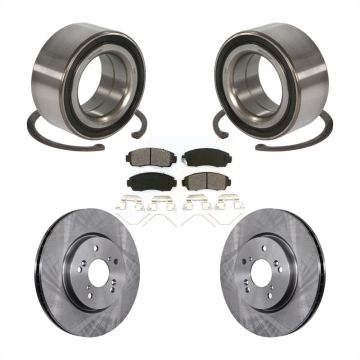 Front Wheel Bearing Disc Brake Rotor And Semi-Metallic Pad Kit For Honda Crosstour Accord KBB-102765
