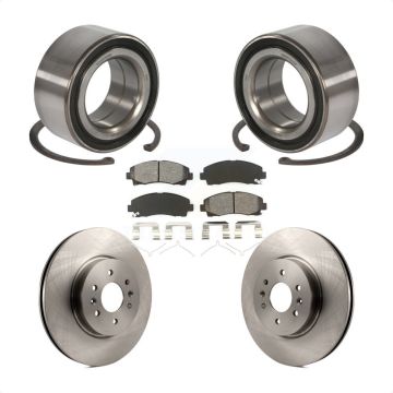 Front Wheel Bearing Disc Brake Rotors And Semi-Metallic Pads Kit For 2009-2014 Acura TL KBB-102766