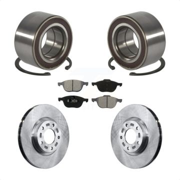 Front Wheel Bearing Disc Brake Rotors And Semi-Metallic Pads Kit For Mazda 3 5 Sport KBB-102767