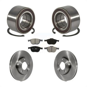 Front Wheel Bearing Disc Brake Rotors And Semi-Metallic Pads Kit For Mazda 3 Sport KBB-102768