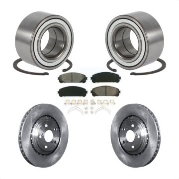 Front Wheel Bearing Brake Rotor & Pad Kit For Toyota Highlander Sienna Lexus RX350 RX450h KBB-102773
