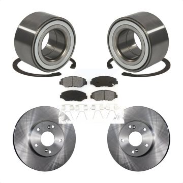 Front Wheel Bearing Disc Brake Rotors And Semi-Metallic Pads Kit For 2016 Honda CR-Z KBB-102779