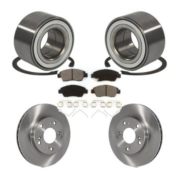 Front Wheel Bearing Disc Brake Rotors And Semi-Metallic Pads Kit For 2011-2015 Honda CR-Z KBB-102780