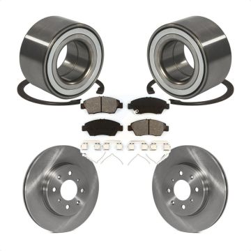 Front Wheel Bearing Disc Brake Rotors And Semi-Metallic Pads Kit For 2015-2020 Honda Fit KBB-102781