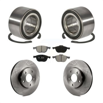 Front Wheel Bearing Disc Brake Rotors And Semi-Metallic Pads Kit For Ford Focus C-Max KBB-102787