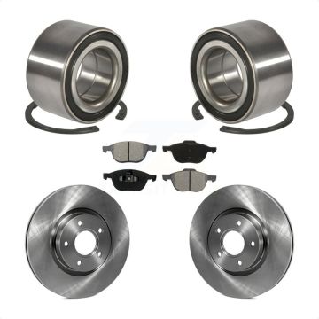 Front Wheel Bearing Disc Brake Rotors And Semi-Metallic Pads Kit For Ford Escape C-Max KBB-102790