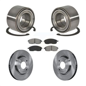 Front Wheel Bearing Disc Brake Rotors And Pads Kit For 2010-2011 Nissan Versa 1.8L KBB-102797