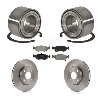 Front Wheel Bearing Disc Brake Rotors And Semi-Metallic Pads Kit For Fiat 500 KBB-102799