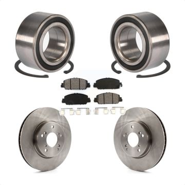 Front Wheel Bearing Disc Brake Rotors And Semi-Metallic Pads Kit For Honda Accord KBB-102814