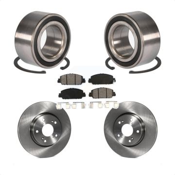 Front Wheel Bearing Disc Brake Rotors And Semi-Metallic Pads Kit For Honda Accord KBB-102815