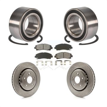 Front Wheel Bearing Disc Brake Rotors And Semi-Metallic Pads Kit For 2015-2020 Acura TLX KBB-102816