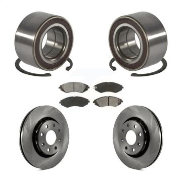 Front Wheel Bearing Disc Brake Rotors And Pads Kit For 2014-2016 Chevrolet Spark EV KBB-102819