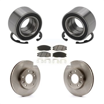 Front Wheel Bearing Disc Brake Rotors And Semi-Metallic Pads Kit For Kia Sedona KBB-102833