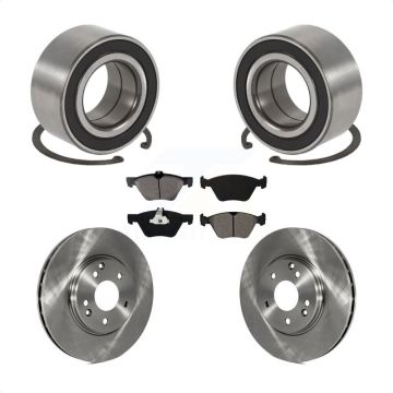 Front Wheel Bearing Disc Brake Rotors And Semi-Metallic Pads Kit For Mercedes-Benz E320 KBB-102837