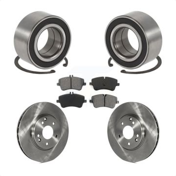 Front Wheel Bearing Disc Brake Rotor & Pads Kit For Mercedes-Benz C280 C240 C320 C350 AWD KBB-102838