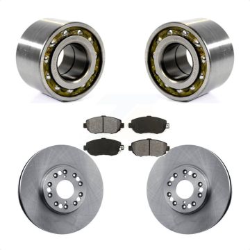 Front Wheel Bearing Disc Brake Rotor And Semi-Metallic Pads Kit For 2001-2005 Lexus IS300 KBB-102840