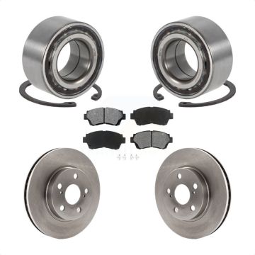 Front Wheel Bearing Disc Brake Rotors And Semi-Metallic Pads Kit For 1998 Toyota Celica KBB-102842