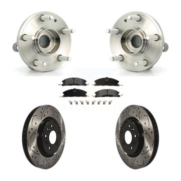Front Hub Bearing Drill Slot Brake Rotor Pad Kit For Ford Explorer With Heavy Duty Brakes KBB-102853