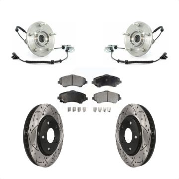 Front Bearing Coat Drill Slot Brake Rotor Pad Kit For Dodge Grand Caravan Chrysler Town & KBB-102908