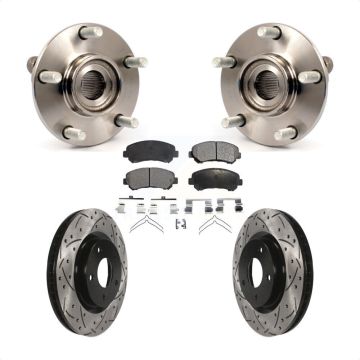 Front Hub Bearing Assembly Coated Drill Slot Brake Rotor Pads Kit For Nissan Rogue Select KBB-102932
