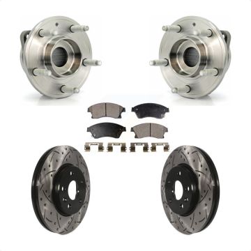 Front Hub Bearing Drill Slot Brake Rotor Pad Kit For 2014-2015 Chevrolet Cruze GAS engine KBB-102947