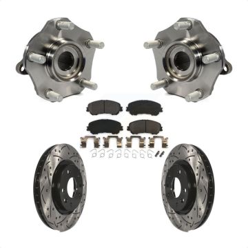 Front Hub Bearing Assembly Drill Slot Brake Rotor Pads Kit For Nissan Rogue Sport Qashqai KBB-102977