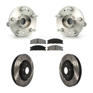 Front Hub Bearing Drill Slot Brake Rotor Pad Kit For Ford Explorer With Heavy Duty Brakes KBB-103051
