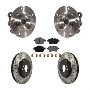Front Bearing Assembly Coated Drilled Slot Brake Rotor Pad Kit For Mini Cooper Countryman KBB-103055