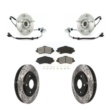 Front Bearing Coat Drill Slot Brake Rotor Pad Kit For Dodge Grand Caravan Chrysler Town & KBB-103102
