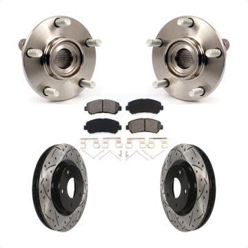 Front Hub Bearing Assembly Coated Drill Slot Brake Rotor Pads Kit For Nissan Rogue Select KBB-103122