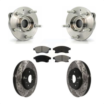 Front Hub Bearing Drill Slot Brake Rotor Pad Kit For 2014-2015 Chevrolet Cruze GAS engine KBB-103138