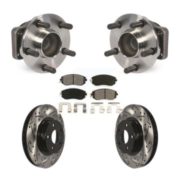 Front Hub Bearing Coat Drill Slot Brake Rotor Pad Kit For 2013-2016 Scion FR-S Subaru BRZ KBB-103165