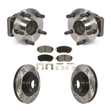 Front Hub Bearing Coat Drill Slot Brake Rotor Pad Kit For Scion FR-S Subaru BRZ Toyota 86 KBB-103167
