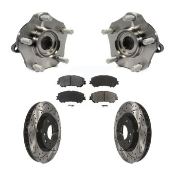 Front Hub Bearing Assembly Drill Slot Brake Rotor Pads Kit For Nissan Rogue Sport Qashqai KBB-103172