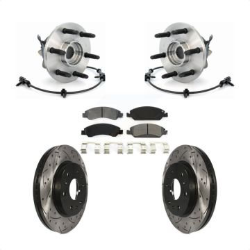 Front Hub Bearing Drill Slot Brake Rotor Pads Kit For Chevrolet GMC Silverado 1500 Sierra KBB-103181