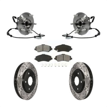 Front Bearing Drill Slot Brake Rotor Pads Kit For Dodge Grand Caravan Chrysler Town & Ram KBB-103229