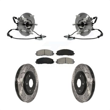 Front Bearing Drill Slot Brake Rotor Pads Kit For Dodge Grand Caravan Chrysler Town & Ram KBB-103231