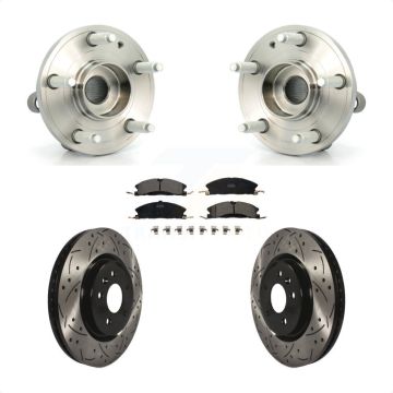 Front Hub Bearing Drill Slot Brake Rotor Pad Kit For Ford Explorer With Heavy Duty Brakes KBB-103245