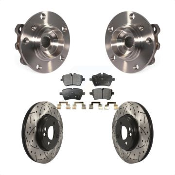Front Bearing Assembly Coated Drilled Slot Brake Rotor Pad Kit For Mini Cooper Countryman KBB-103250