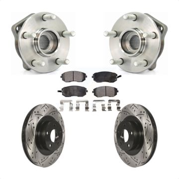 Front Hub Bearing Coat Drill Slot Brake Rotor Pad Kit For Subaru Outback Forester Impreza KBB-103262