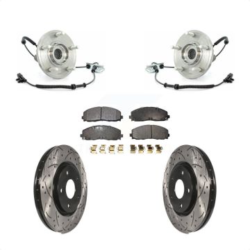 Front Hub Bearing Assembly Coated Drilled Slot Brake Rotor Pads Kit For Volkswagen Routan KBB-103302
