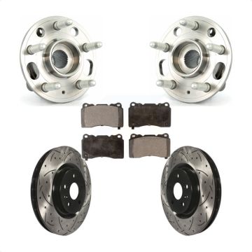Front Hub Bearing Drilled Slot Brake Rotor & Pad Kit For Buick Regal With Brembo Calipers KBB-103317