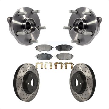 Front Hub Bearing Drill Slot Brake Rotor Pad Kit For Subaru Outback WRX Legacy B9 Tribeca KBB-103331