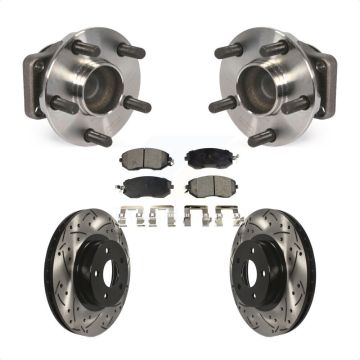 Front Hub Bearing Coat Drill Slot Brake Rotor Pad Kit For 2013-2016 Scion FR-S Subaru BRZ KBB-103368