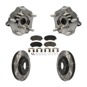 Front Hub Bearing Assembly Drill Slot Brake Rotor Pads Kit For Nissan Rogue Sport Qashqai KBB-103375