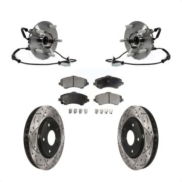 Front Bearing Drill Slot Brake Rotor Pads Kit For Dodge Grand Caravan Chrysler Town & Ram KBB-103432