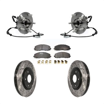 Front Bearing Drill Slot Brake Rotor Pads Kit For Dodge Grand Caravan Chrysler Town & Ram KBB-103434