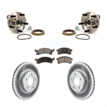 Front Hub Bearing Coated Brake Rotor Pad Kit For Chevrolet Cavalier Pontiac Sunfire Grand KBB-103469