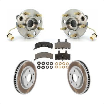 Front Hub Bearing Coated Brake Rotor & Pads Kit For Cadillac DeVille Fleetwood 60 Special KBB-103473